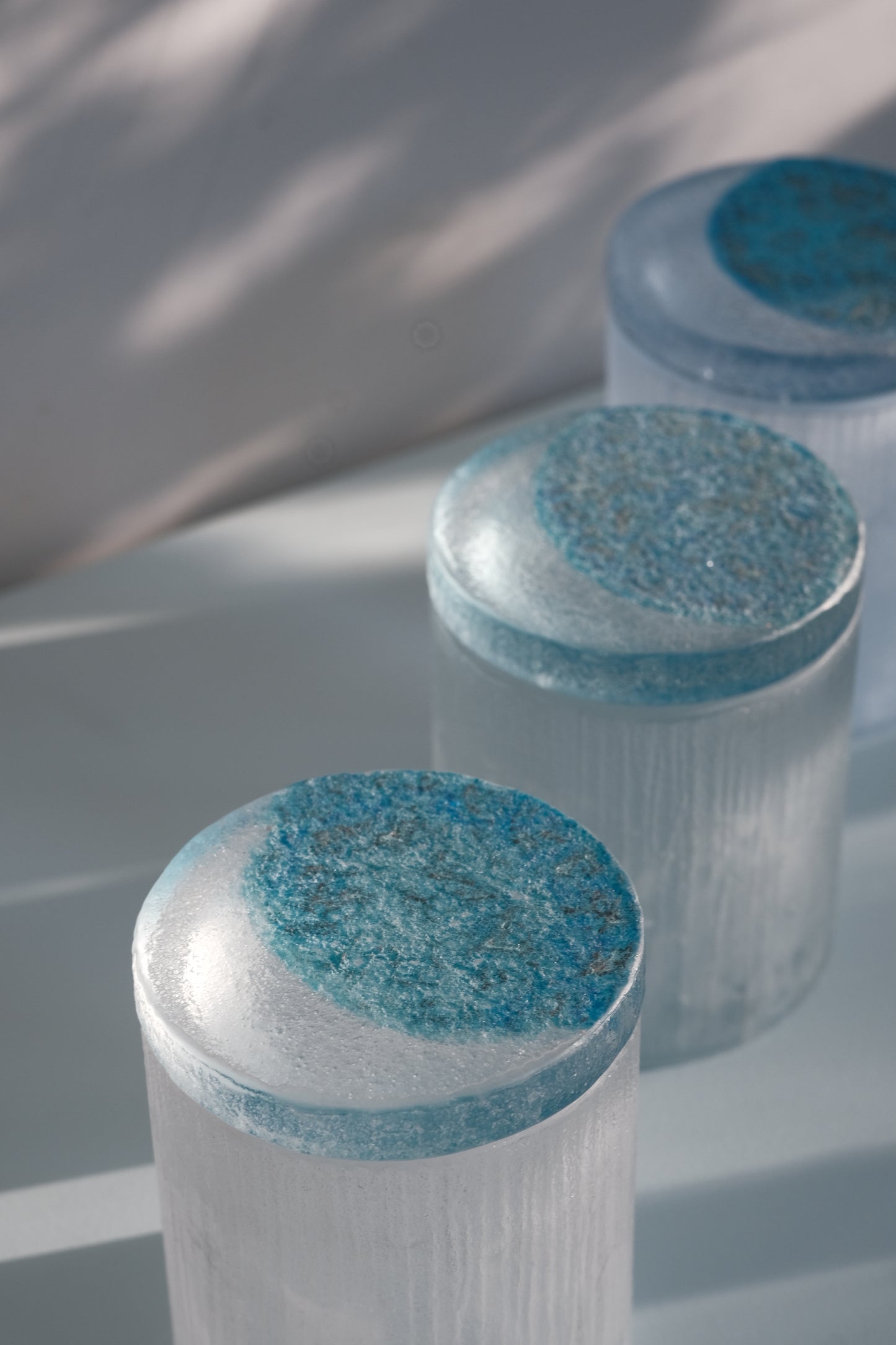 佐藤幸惠 鑄造玻璃茶倉-圓月