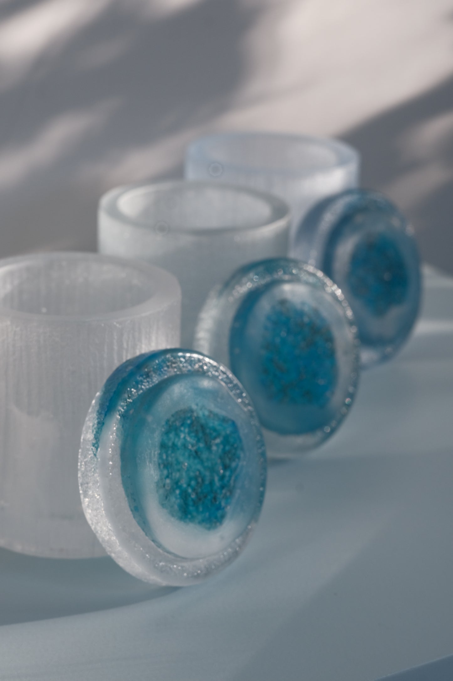 佐藤幸惠 鑄造玻璃茶倉-圓月