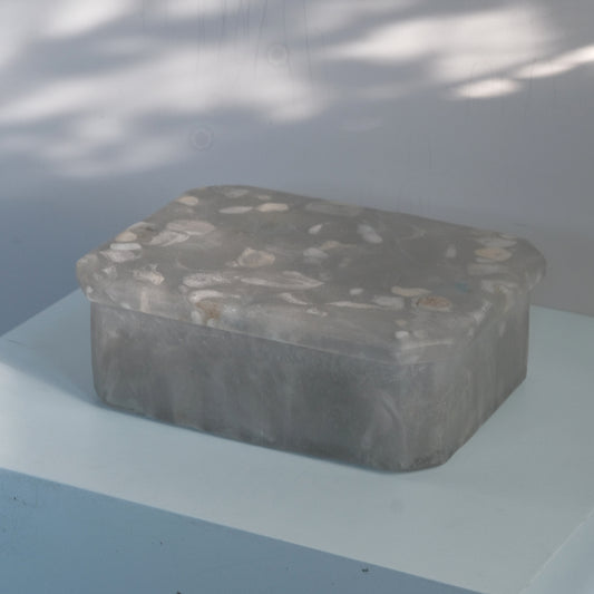 佐藤幸惠 鑄造玻璃蓋物-四角