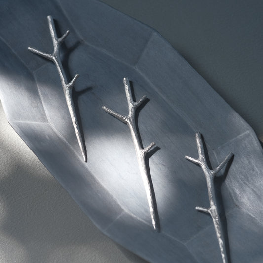 韓國純錫枝椏菓子叉 Tin Fork