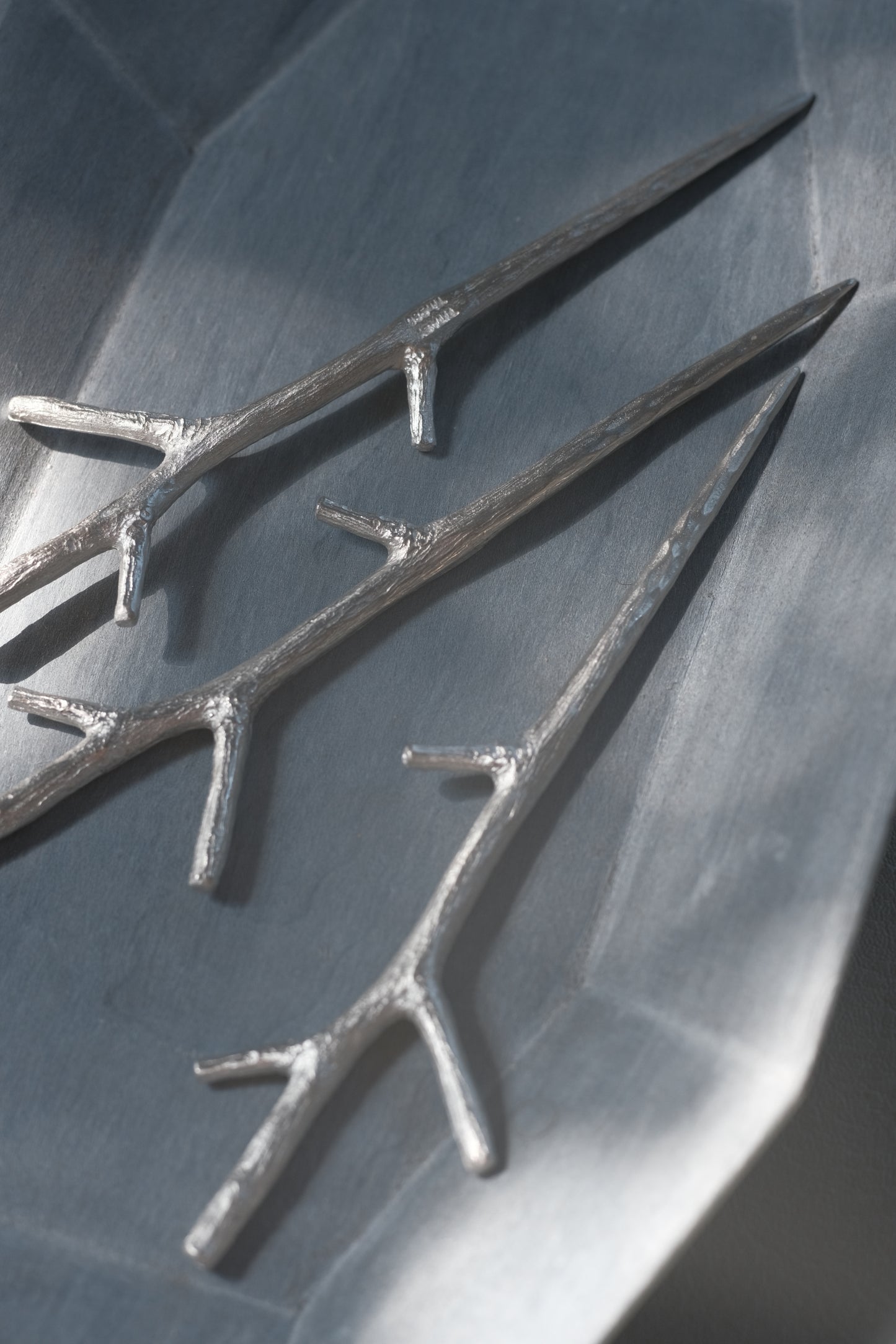 韓國純錫枝椏菓子叉 Tin Fork