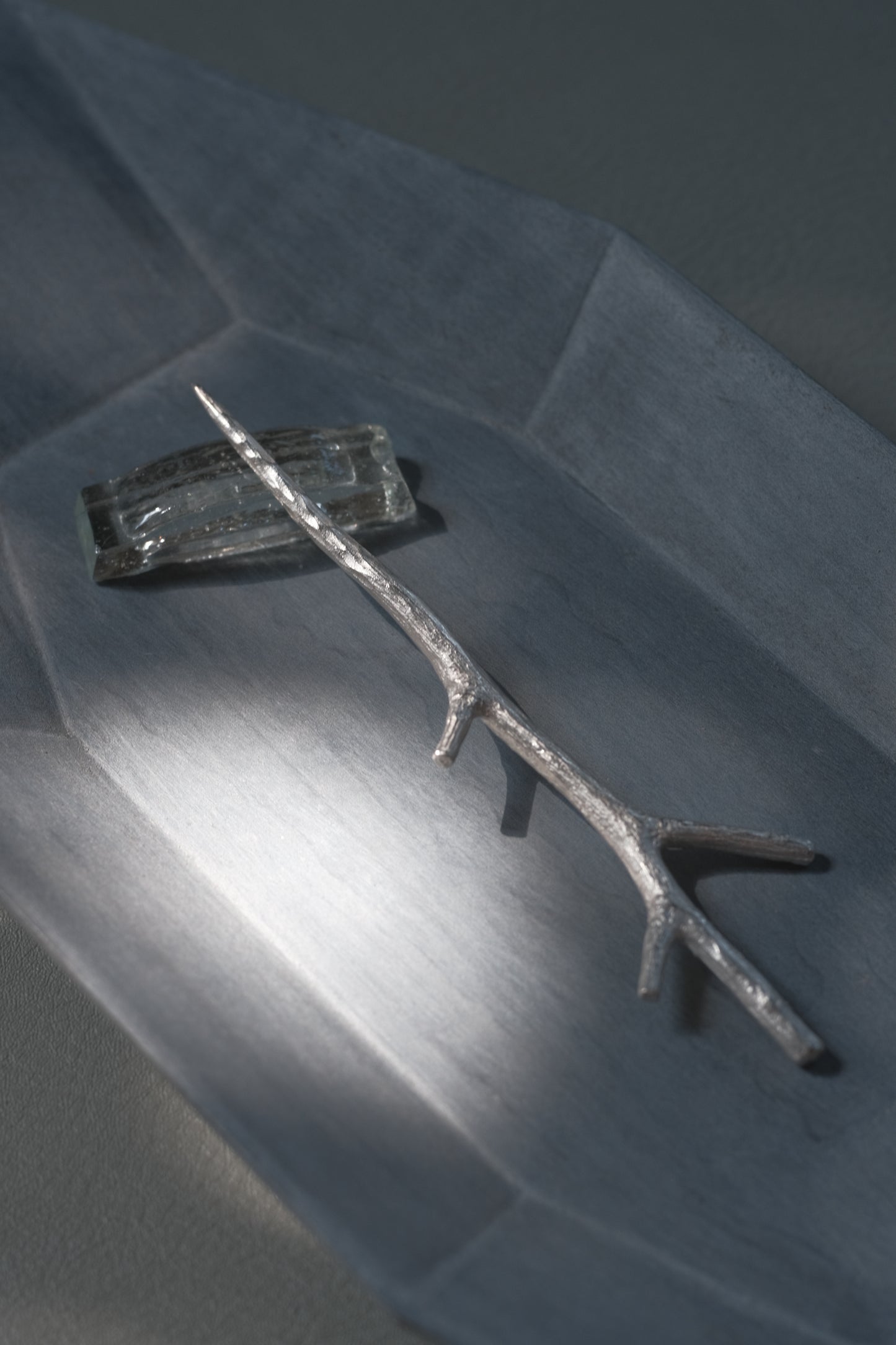 韓國純錫枝椏菓子叉 Tin Fork