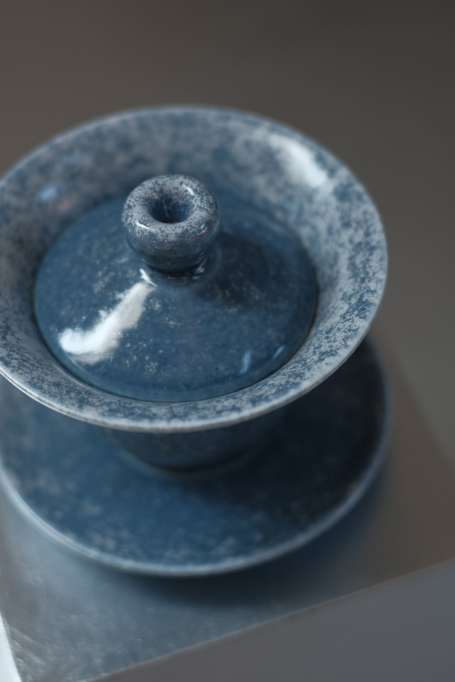 月亭- 韓國柴燒藍釉陶瓷蓋碗組 02