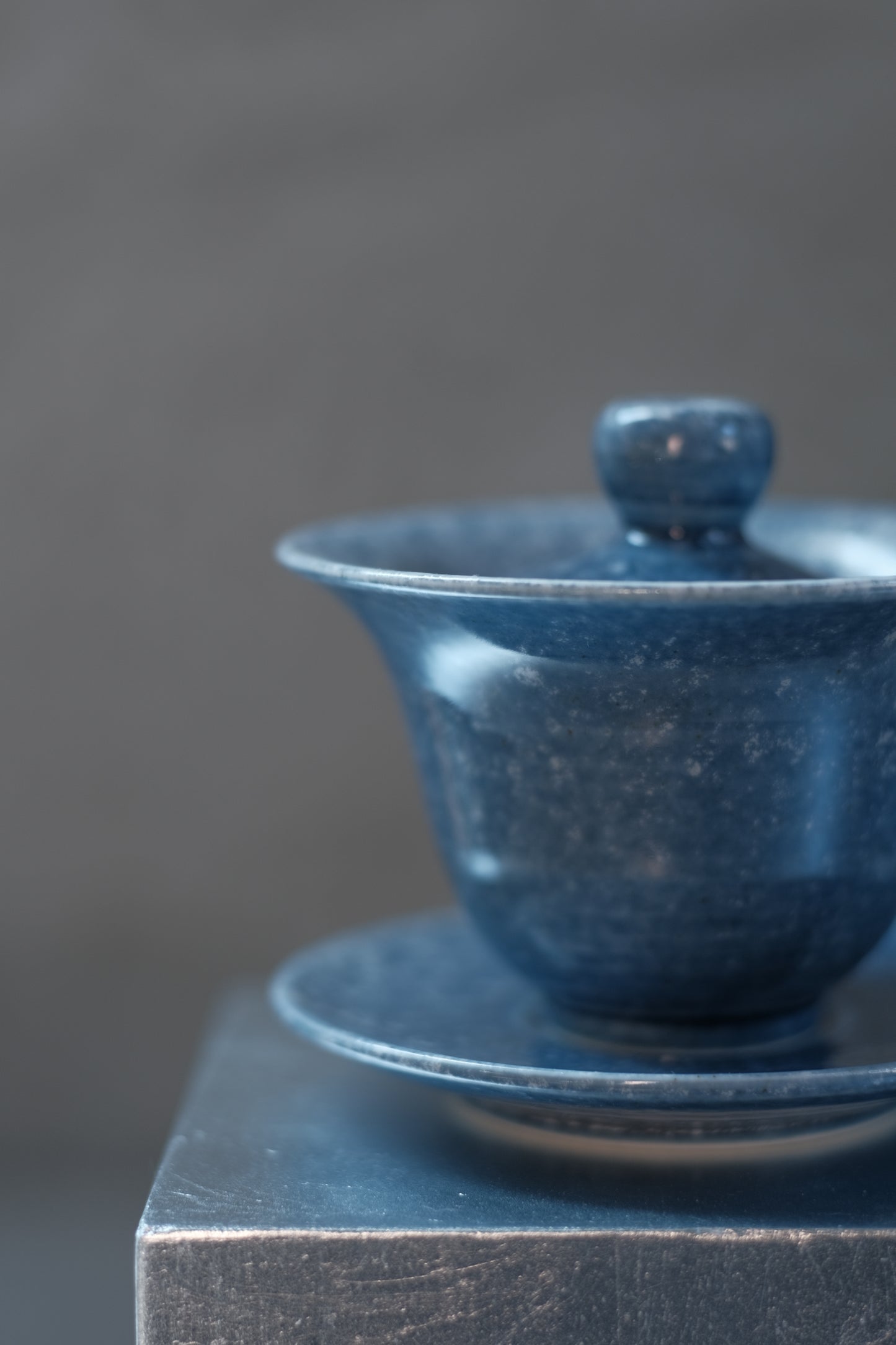 月亭- 韓國柴燒藍釉陶瓷蓋碗組 02