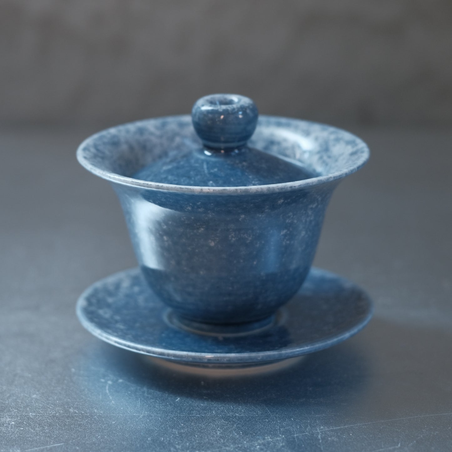 月亭- 韓國柴燒藍釉陶瓷蓋碗組 02