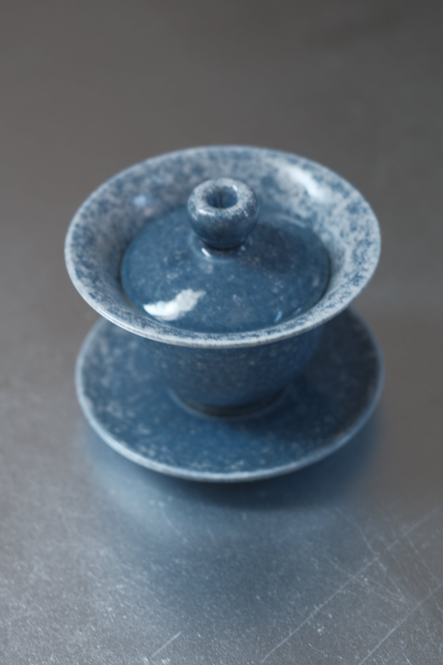 月亭- 韓國柴燒藍釉陶瓷蓋碗組 02