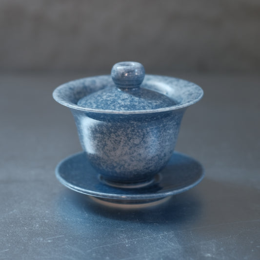 月亭- 韓國柴燒藍釉陶瓷蓋碗組 03