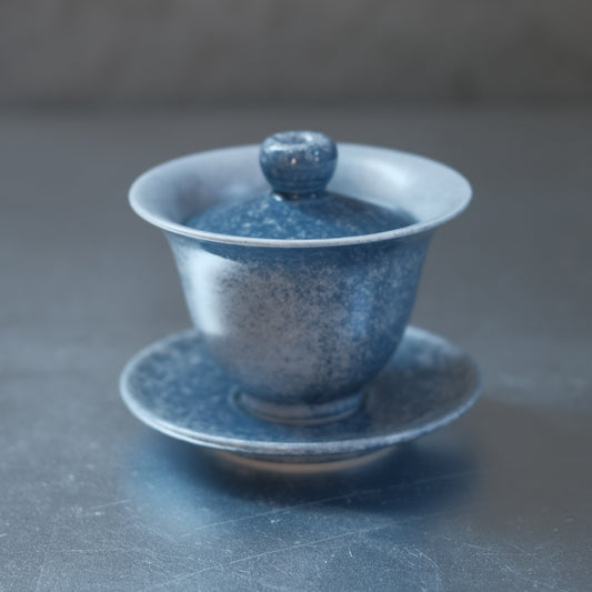 月亭- 韓國柴燒藍釉陶瓷蓋碗組 04