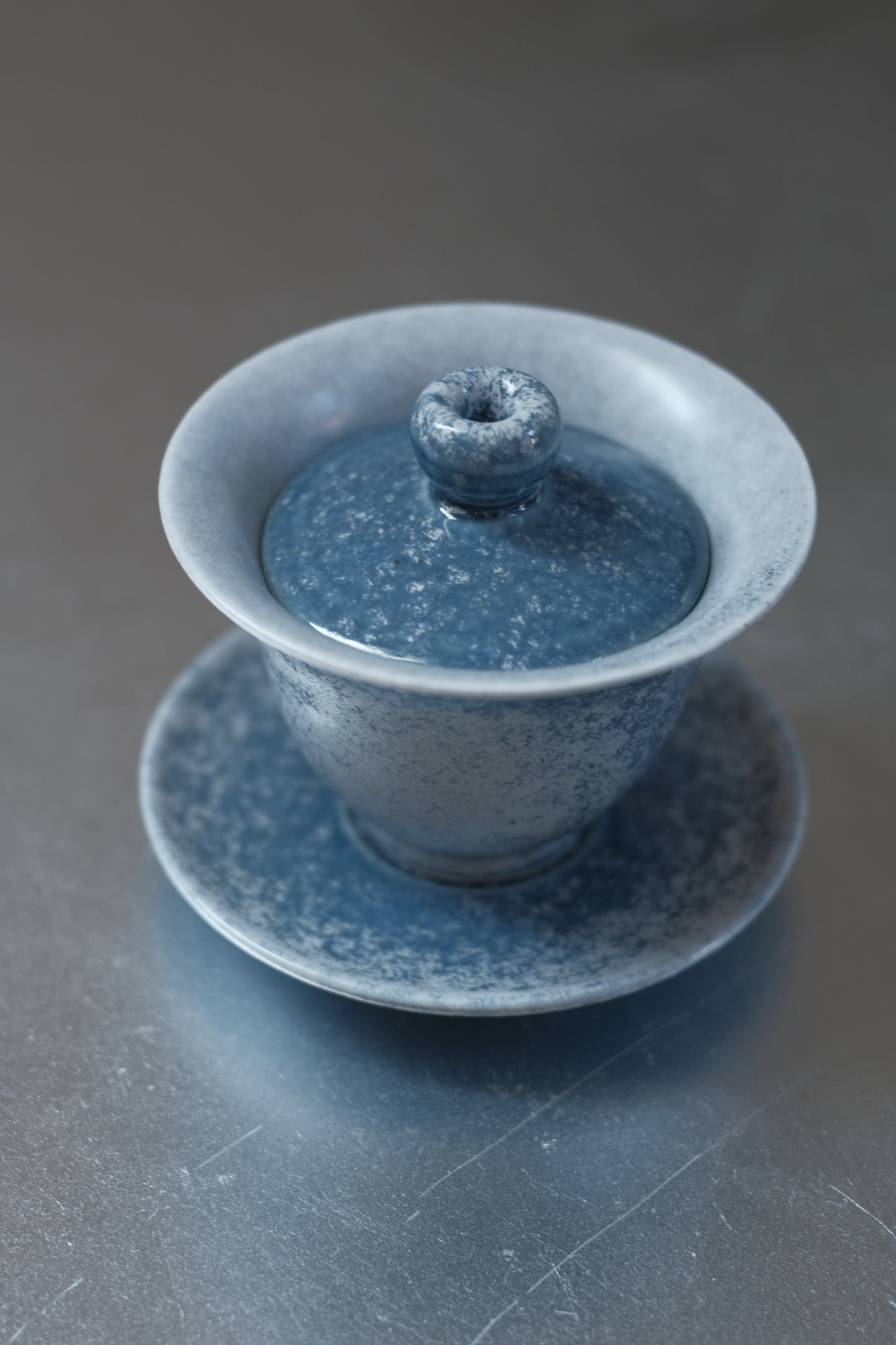 月亭- 韓國柴燒藍釉陶瓷蓋碗組 04