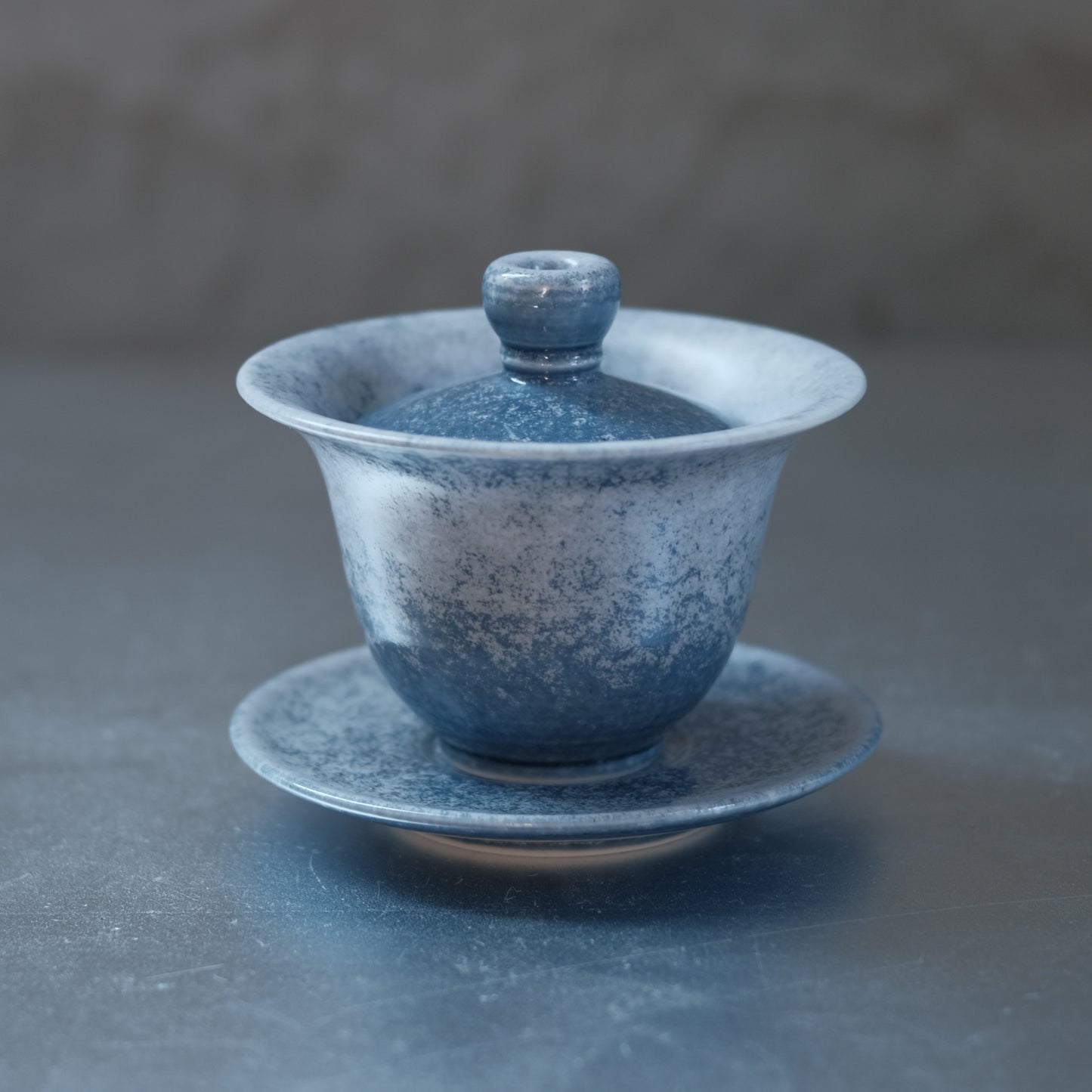 月亭- 韓國柴燒藍釉陶瓷蓋碗組 05