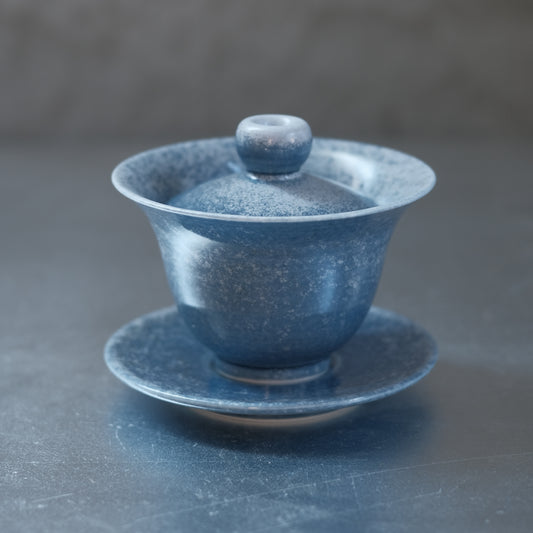 月亭- 韓國柴燒藍釉陶瓷蓋碗組 06