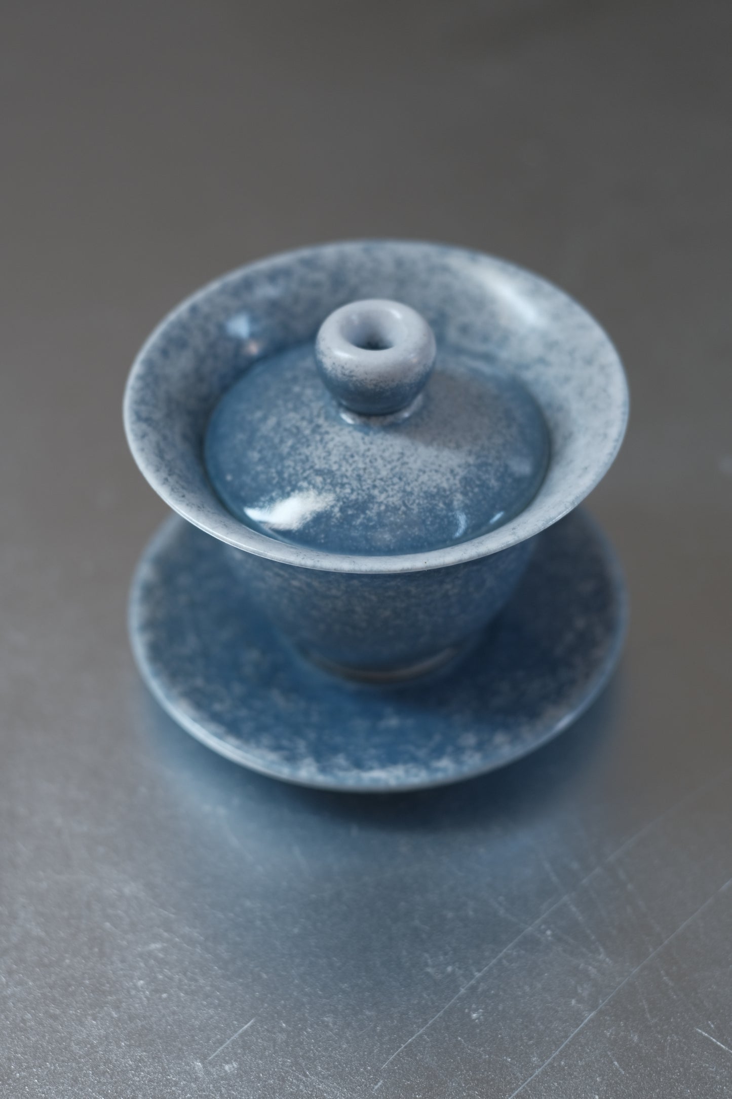 月亭- 韓國柴燒藍釉陶瓷蓋碗組 06