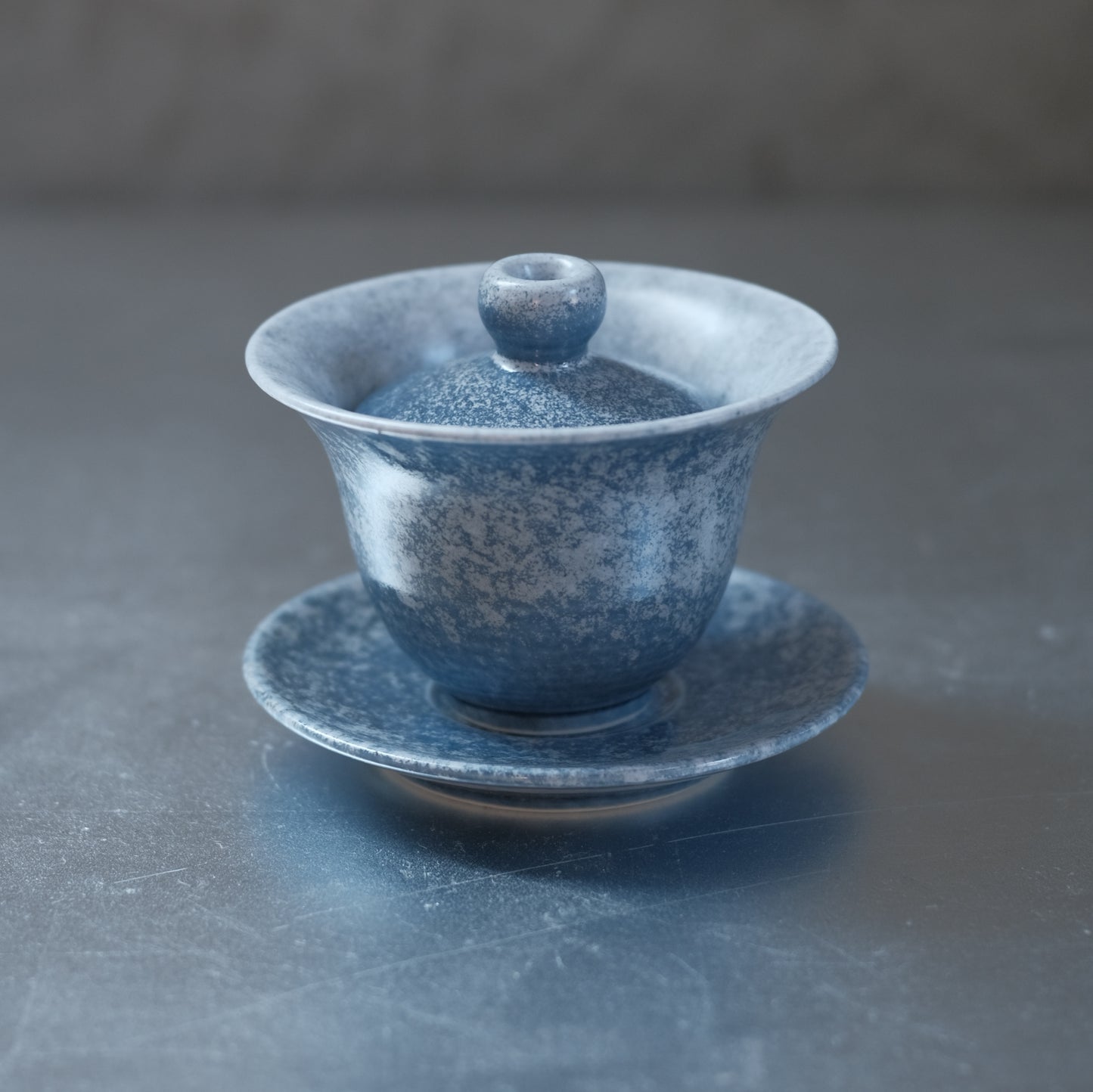 月亭- 韓國柴燒藍釉陶瓷蓋碗組 07