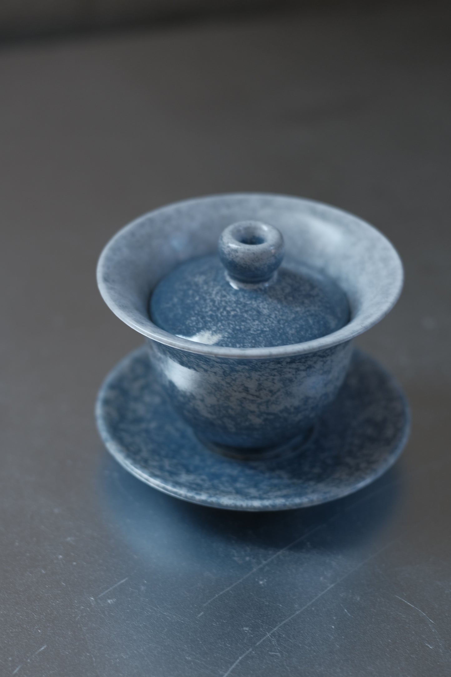 月亭- 韓國柴燒藍釉陶瓷蓋碗組 07