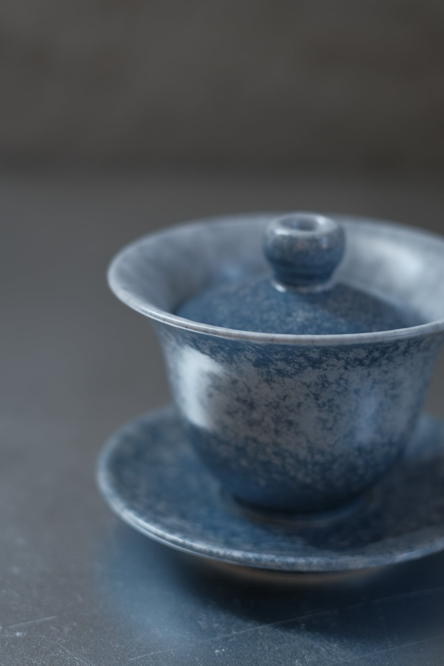 月亭- 韓國柴燒藍釉陶瓷蓋碗組 07