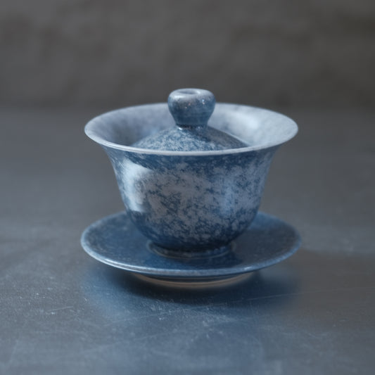 月亭- 韓國柴燒藍釉陶瓷蓋碗組 08