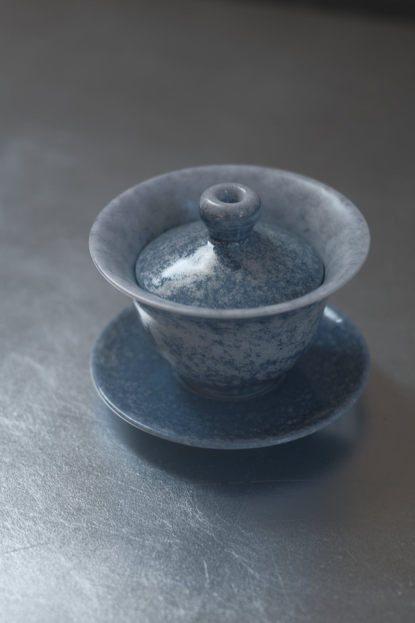 月亭- 韓國柴燒藍釉陶瓷蓋碗組 08