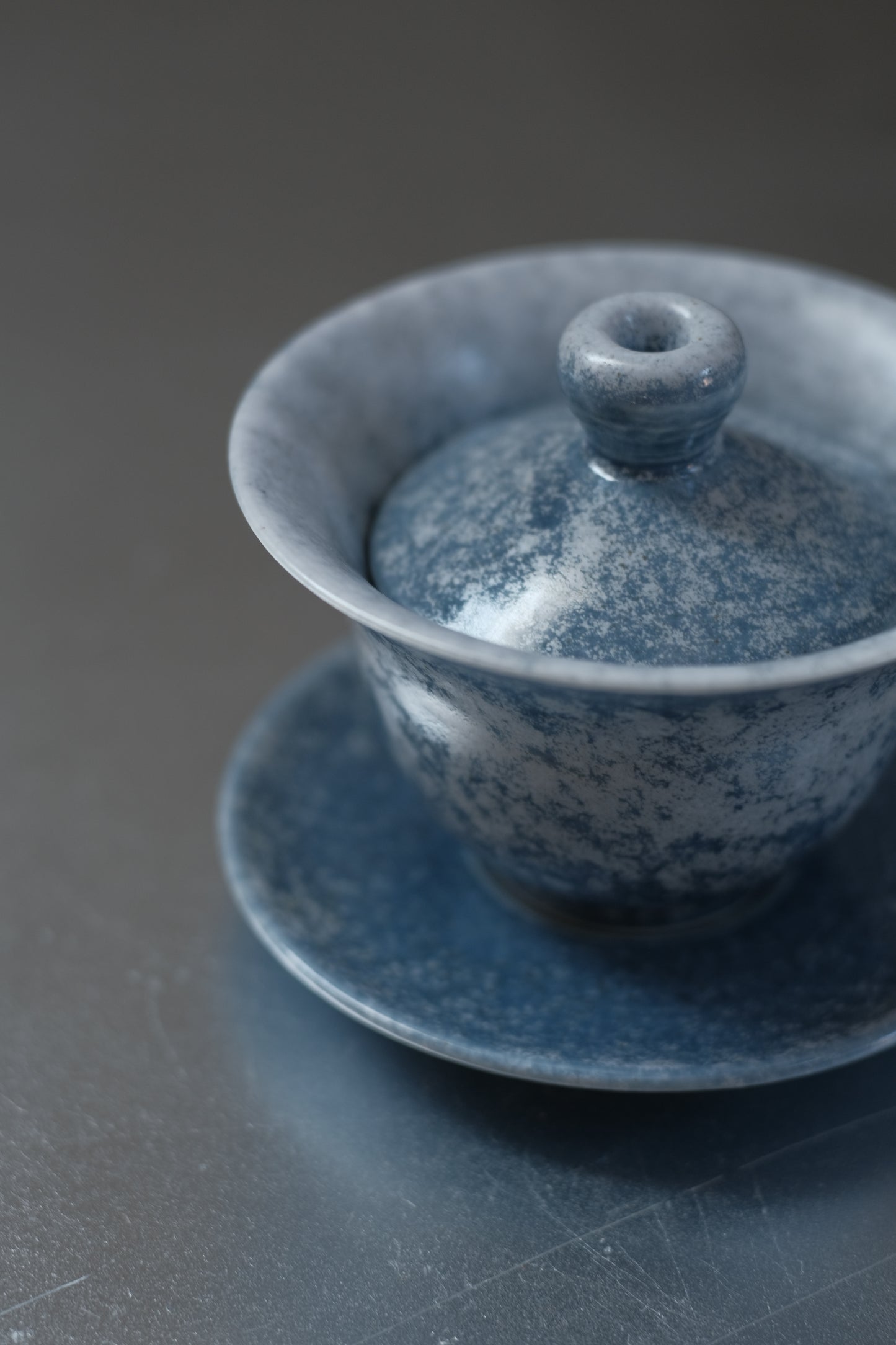 月亭- 韓國柴燒藍釉陶瓷蓋碗組 08