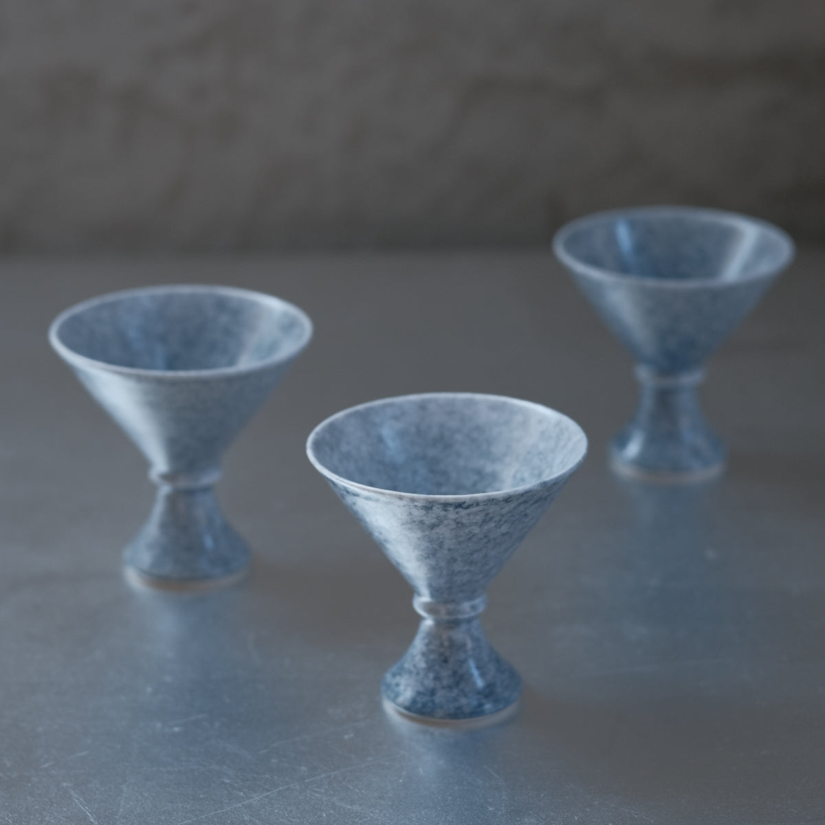 月亭- 韓國柴燒藍釉陶瓷高腳杯