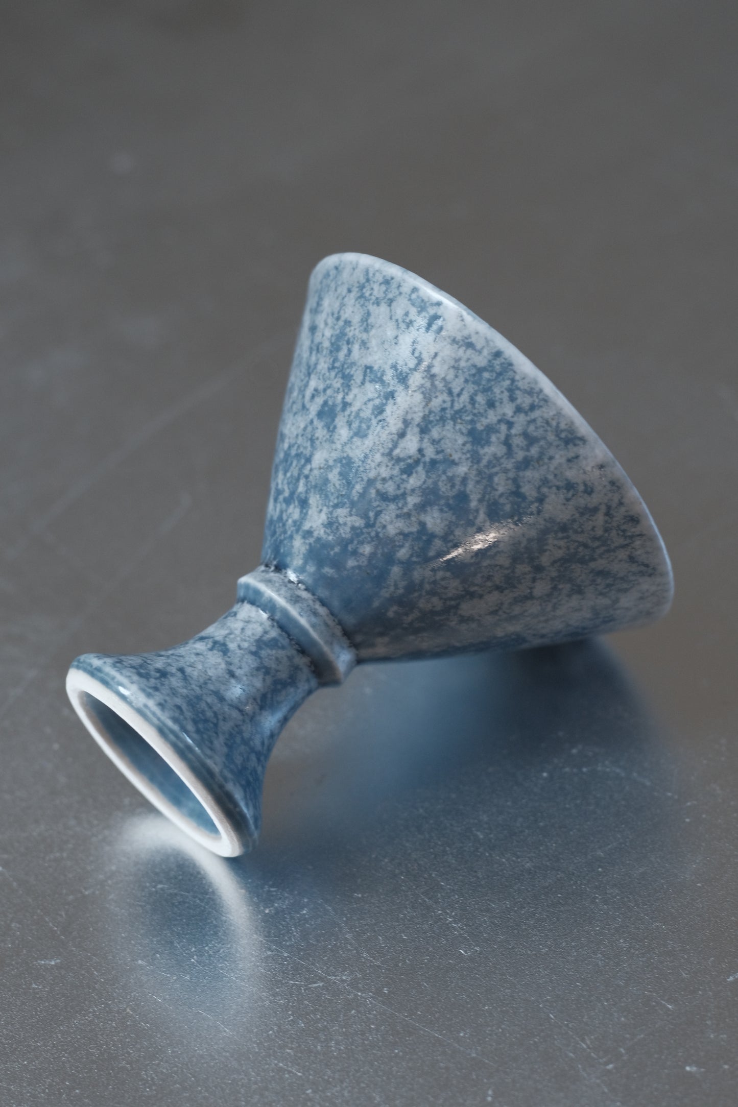 月亭- 韓國柴燒藍釉陶瓷高腳杯