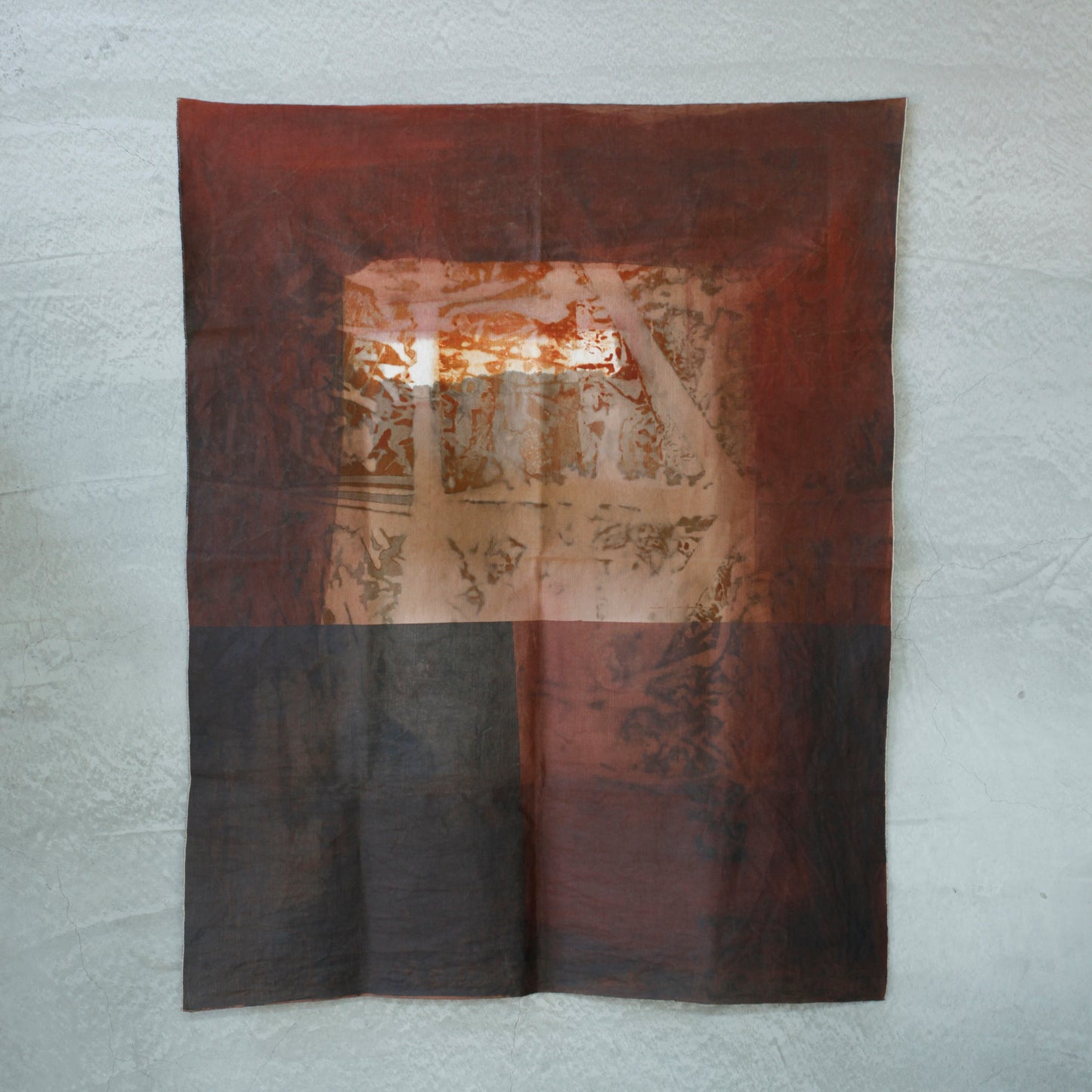 山中彩 錆染柿渋布 Bitter Persimmon Textile 07