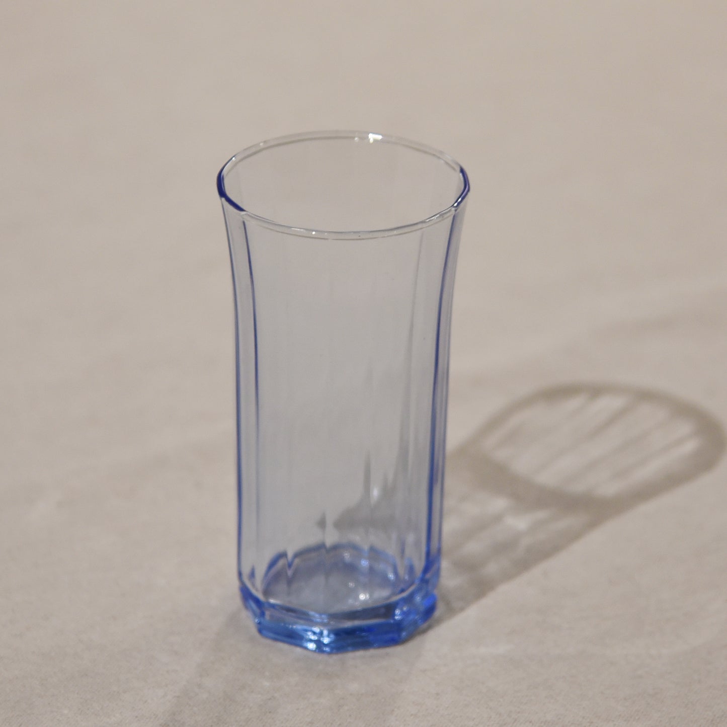常夏-日本淺藍老玻璃水杯