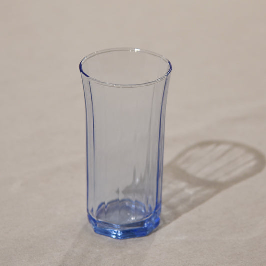 常夏-日本淺藍老玻璃水杯