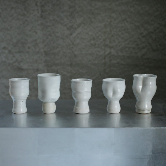 楊育睿 蘭・らん 瓷土瓣形茶杯(無斑) 6-10